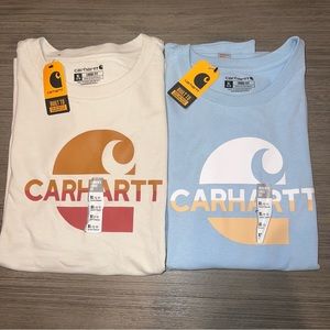 Lot of 2 Women’s Carhartt Loose Fit Short Sleeve T-Shirts Size M, XL, 1X, 2X, 3X